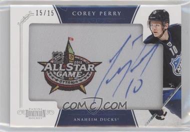 2011-12 Panini Dominion - All-Star Manufactured Patch Autographs #1 - Corey Perry /15