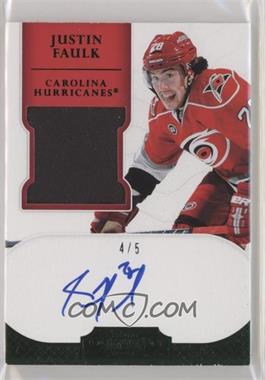 2011-12 Panini Dominion - [Base] - Emerald #135 - Autographed Rookie Patches - Justin Faulk /5