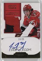 Autographed Rookie Patches - Justin Faulk #/25