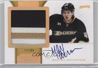 Autographed Rookie Patches Short Print - Maxime Macenauer #/49