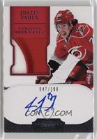 Autographed Rookie Patches - Justin Faulk #/199