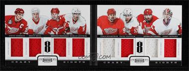 2011-12 Panini Dominion - Crazy Eights Jerseys Booklets #16 - Henrik Zetterberg, Jimmy Howard, Tomas Holmstrom, Brendan Shanahan, Brett Hull, Nicklas Lidstrom, Pavel Datsyuk, Steve Yzerman /25