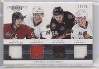 Colin Greening, Erik Condra, Stephane Da Costa, Mika Zibanejad #/25