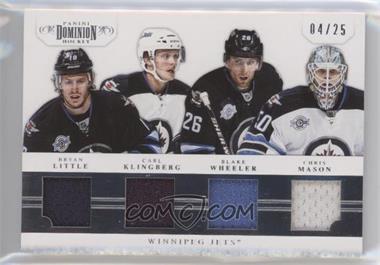 2011-12 Panini Dominion - Quad Jerseys #29 - Blake Wheeler, Bryan Little, Carl Klingberg, Chris Mason /25