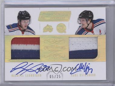 2011-12 Panini Dominion - Rookie Showcase Dual Prime Jerseys Autographs #9 - Gabriel Landeskog, Carl Klingberg /25