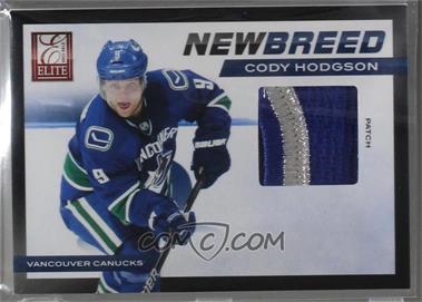 2011-12 Panini Elite - New Breed Materials - Patch #7 - Cody Hodgson /25 [Noted]