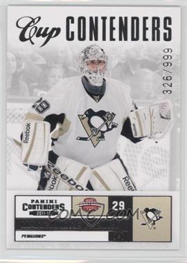 2011-12 Panini Playoff Contenders - [Base] #126 - Cup Contenders - Marc-Andre Fleury /999
