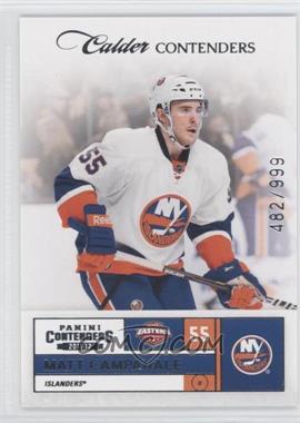 2011-12 Panini Playoff Contenders - [Base] #182 - Calder Contenders - Matt Campanale /999