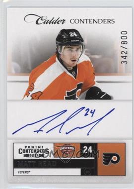 2011-12 Panini Playoff Contenders - [Base] #242 - Calder Contenders - Matt Read /800