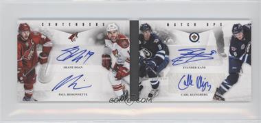 2011-12 Panini Playoff Contenders - Matchups Quad Autographs Booklet #12 - Evander Kane, Carl Klingberg, Paul Bissonnette, Shane Doan