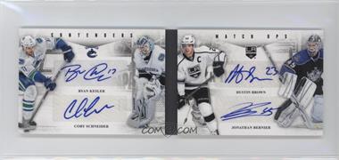 2011-12 Panini Playoff Contenders - Matchups Quad Autographs Booklet #17 - Cory Schneider, Jonathan Bernier, Ryan Kesler, Dustin Brown