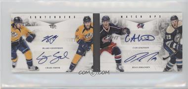 2011-12 Panini Playoff Contenders - Matchups Quad Autographs Booklet #24 - Blake Geoffrion, Craig Smith, Cam Atkinson, Ryan Johansen