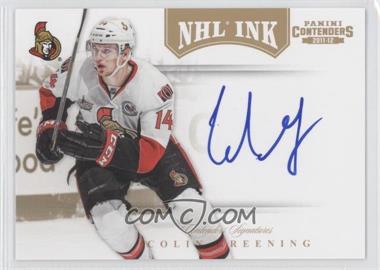 2011-12 Panini Playoff Contenders - NHL Ink - Gold #40 - Colin Greening /25
