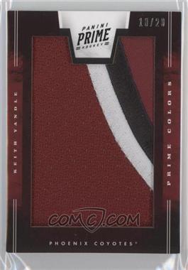 2011-12 Panini Prime - Prime Colors Vertical Patches #71 - Keith Yandle /20