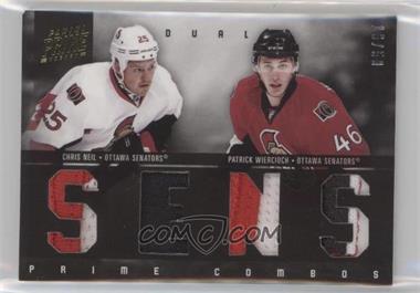 2011-12 Panini Prime - Prime Combos Dual Materials - Prime #42 - Chris Neil, Patrick Wiercioch /50