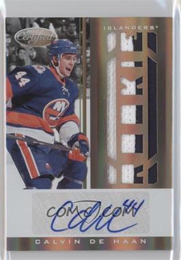 2011-12 Panini Rookie Anthology - [Base] - Mirror Gold #252 - Certified Freshman Fabrics Signatures - Calvin de Haan /25