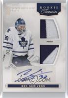 Rookie Treasures Signatures - Ben Scrivens [Noted] #/15