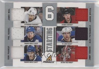 2011-12 Panini Rookie Anthology - Pinnacle Starting 6 Materials #32 - James Neal, Jason Spezza, Jimmy Howard, Alex Pietrangelo, Dion Phaneuf, Phil Kessel /200