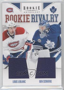 2011-12 Panini Rookie Anthology - Rookie Rivalry Materials #25 - Louis Leblanc, Ben Scrivens