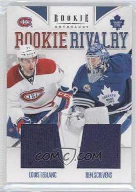 2011-12 Panini Rookie Anthology - Rookie Rivalry Materials #25 - Louis Leblanc, Ben Scrivens