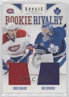 2011-12 Panini Rookie Anthology - Rookie Rivalry Materials #25 - Louis Leblanc, Ben Scrivens