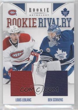 2011-12 Panini Rookie Anthology - Rookie Rivalry Materials #25 - Louis Leblanc, Ben Scrivens