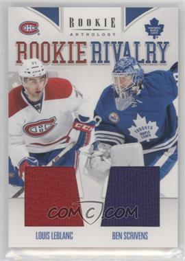 2011-12 Panini Rookie Anthology - Rookie Rivalry Materials #25 - Louis Leblanc, Ben Scrivens