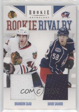 2011-12 Panini Rookie Anthology - Rookie Rivalry Materials #38 - Brandon Saad, David Savard