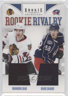 2011-12 Panini Rookie Anthology - Rookie Rivalry Materials #38 - Brandon Saad, David Savard