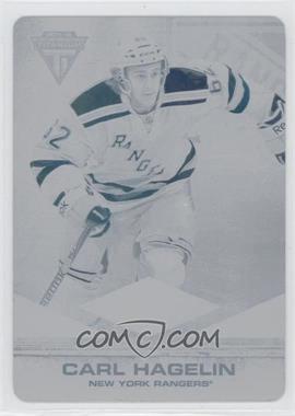 2011-12 Panini Titanium - [Base] - Printing Plate Cyan #118 - Carl Hagelin /1