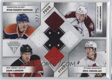 2011-12 Panini Titanium - Four Star Memorabilia #20 - Ryan Nugent-Hopkins, Gabriel Landeskog, Adam Larsson, Mika Zibanejad /75