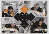 Brad Marchand, Tim Thomas, Zdeno Chara, Milan Lucic #/75