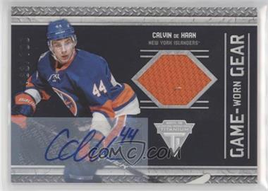 2011-12 Panini Titanium - Game-Worn Gear - Autographs #22 - Calvin de Haan /100