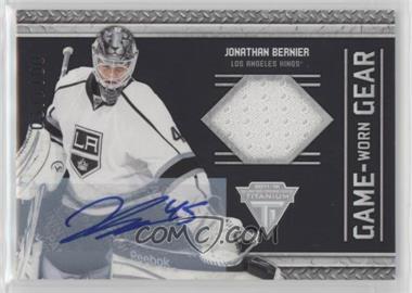 2011-12 Panini Titanium - Game-Worn Gear - Autographs #65 - Jonathan Bernier /100