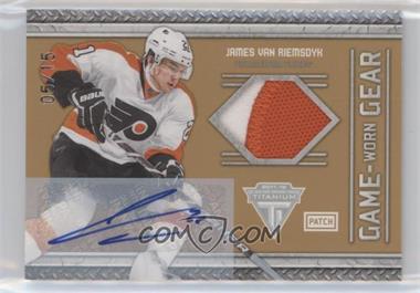 2011-12 Panini Titanium - Game-Worn Gear - Patch Autographs #75 - James van Riemsdyk /15