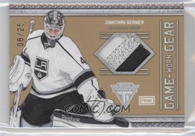 2011-12 Panini Titanium - Game-Worn Gear - Prime #65 - Jonathan Bernier /25