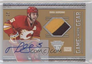 2011-12 Panini Titanium - Game-Worn Gear - Signatures Prime #51 - Mark Giordano /25