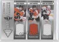 Chris Pronger, Scott Hartnell, James van Riemsdyk #/199