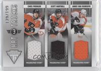 Chris Pronger, Scott Hartnell, James van Riemsdyk #/199