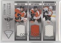 Chris Pronger, Scott Hartnell, James van Riemsdyk #/199