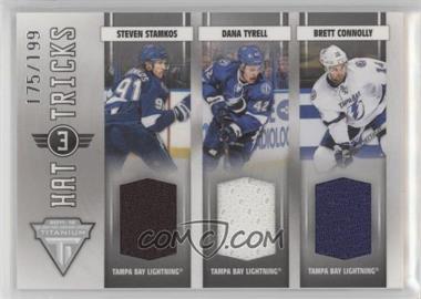 2011-12 Panini Titanium - Hat Tricks Memorabilia #18 - Steven Stamkos, Dana Tyrell, Brett Connolly /199