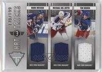 Mark Messier, Michael Del Zotto, Tim Erixon #/199