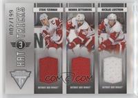 Steve Yzerman, Henrik Zetterberg, Nicklas Lidstrom #/199