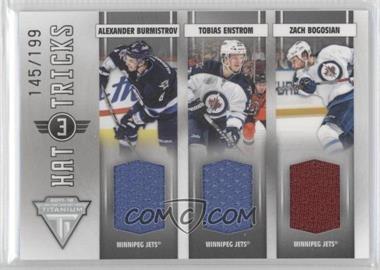 2011-12 Panini Titanium - Hat Tricks Memorabilia #3 - Alexander Burmistrov, Tobias Enstrom, Zach Bogosian /199