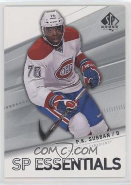 2011-12 SP Authentic - [Base] #166 - P.K. Subban