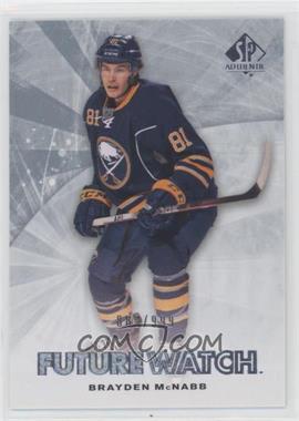 2011-12 SP Authentic - [Base] #184 - Future Watch - Brayden McNabb /999 [EX to NM]