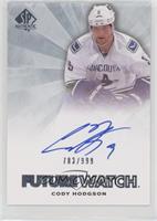 Autographed Future Watch - Cody Hodgson #/999