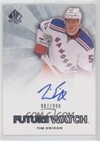 Autographed Future Watch - Tim Erixon #/999