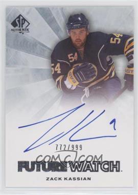 2011-12 SP Authentic - [Base] #279 - Autographed Future Watch - Zack Kassian /999