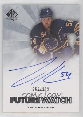 2011-12 SP Authentic - [Base] #279 - Autographed Future Watch - Zack Kassian /999